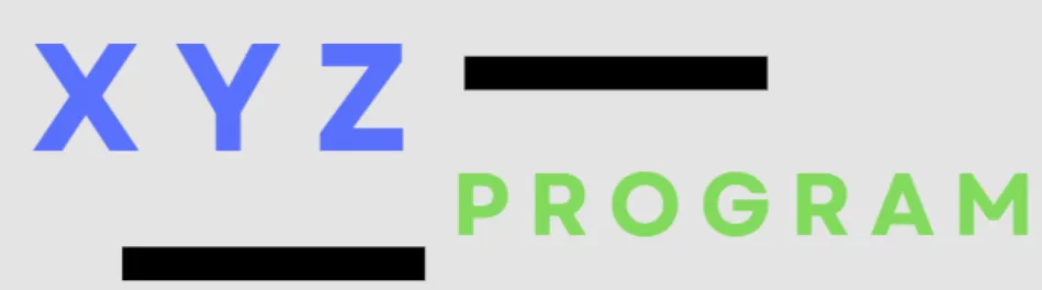 Sample design of email banner for programs: XYZ program and 2 accent bars