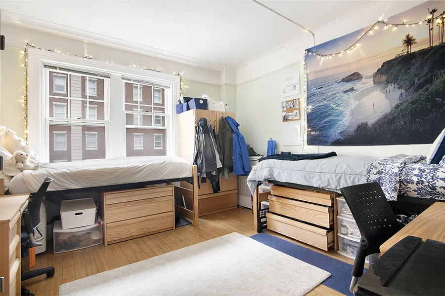 Ruggles Hall Room with a view. 2 beds, 2 desks
